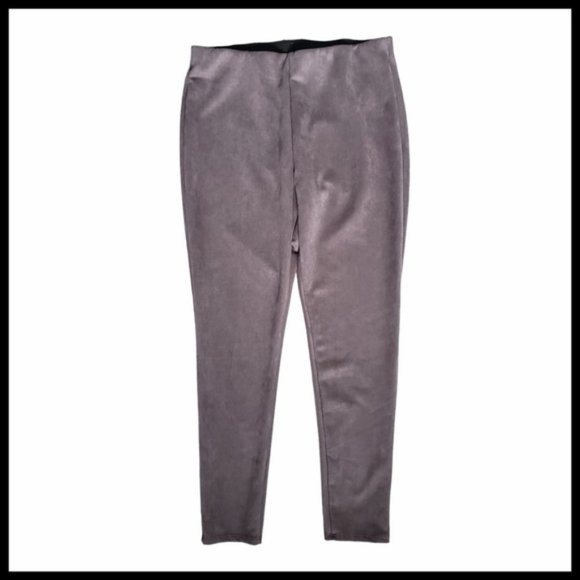 BB Collection Faux Suede Pull On Leggings - Picture 1 of 9